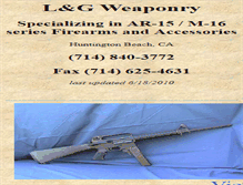 Tablet Screenshot of lgweaponry.com